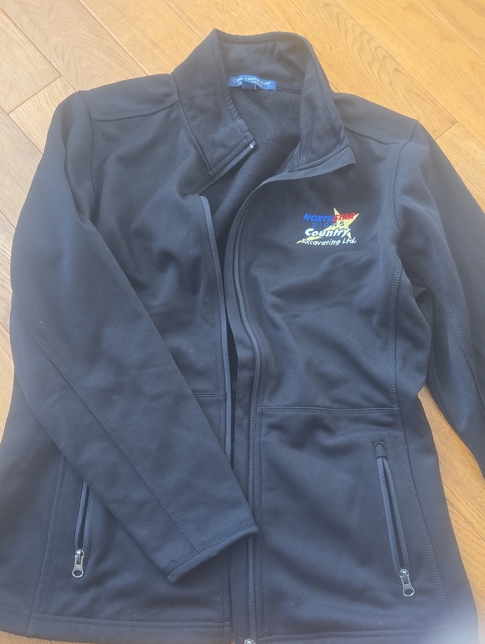 Ladies Embroidered Black Softshell Jacket
